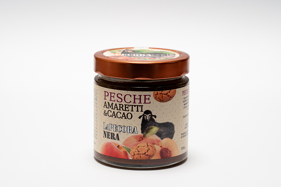 Pesche con amaretti & cacao